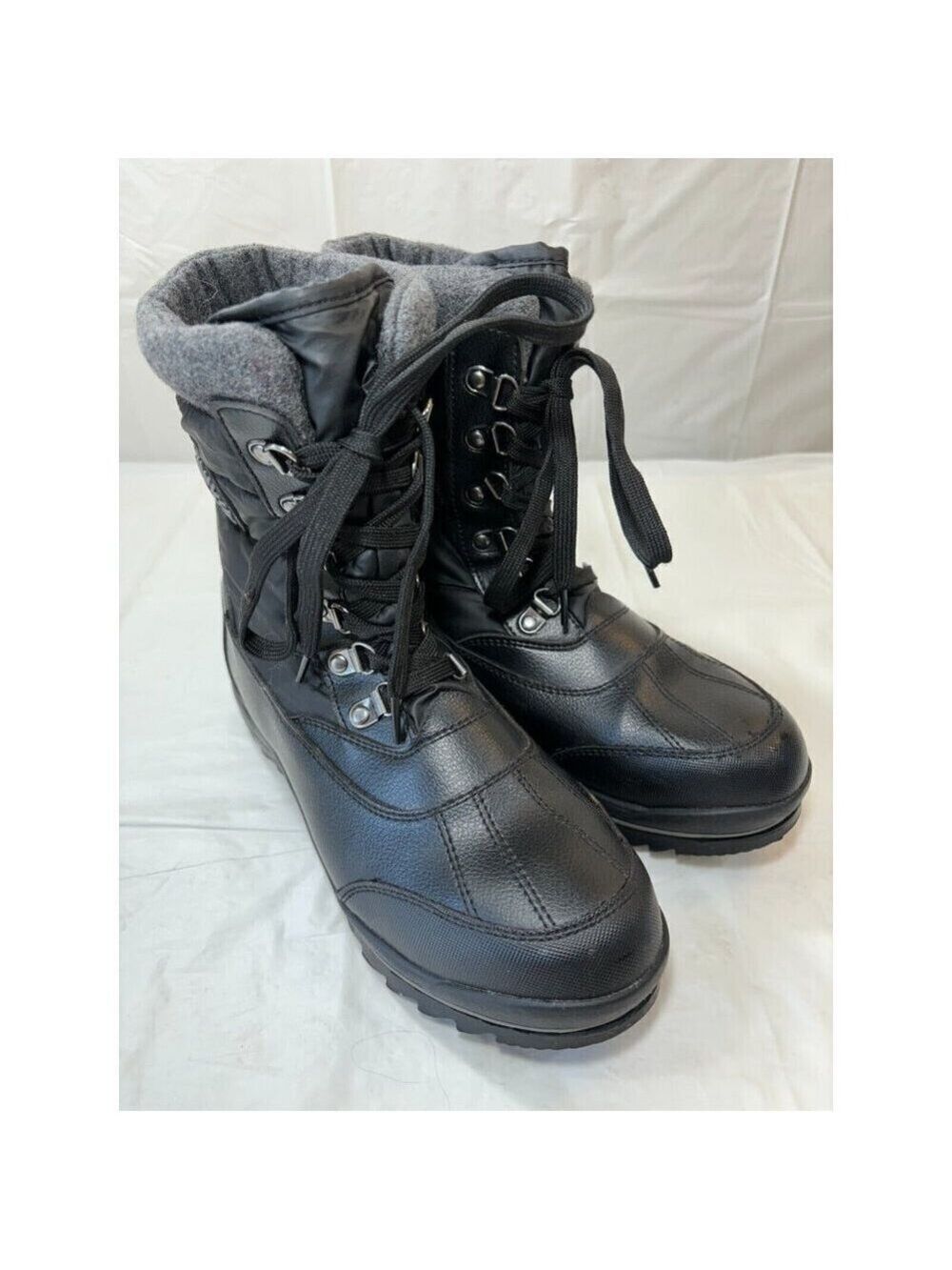 Tara M McKinley Black Snow Boots Size 8 M